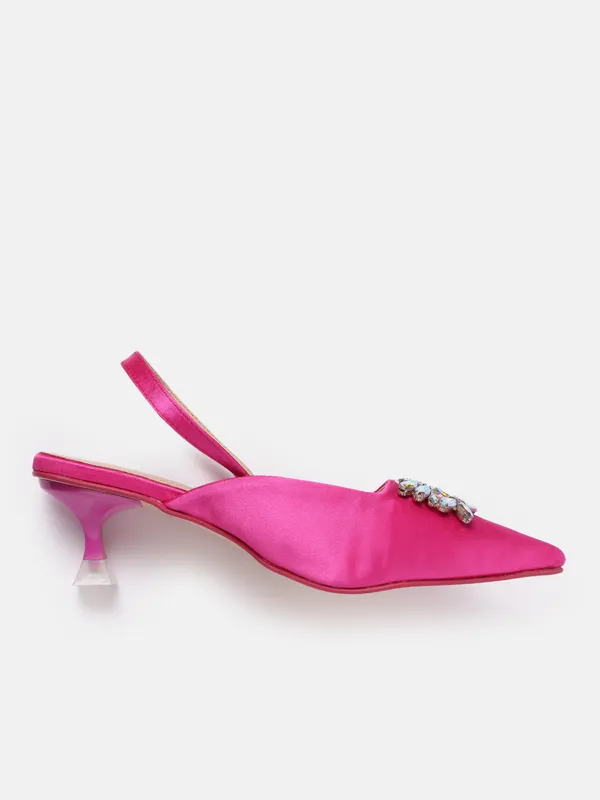 Pink_Satin_Heel_Pumps_For_Women_(_2_Inch_)