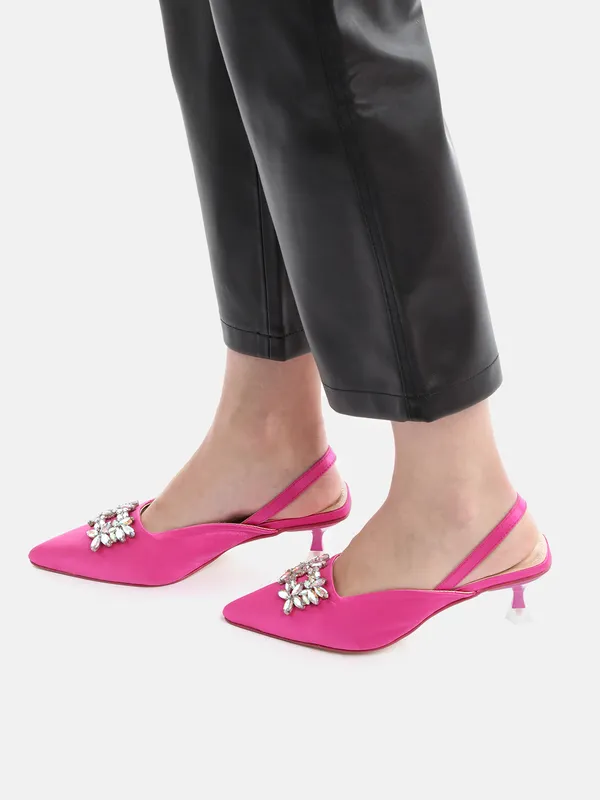 Pink_Satin_Heel_Pumps_For_Women_(_2_Inch_)