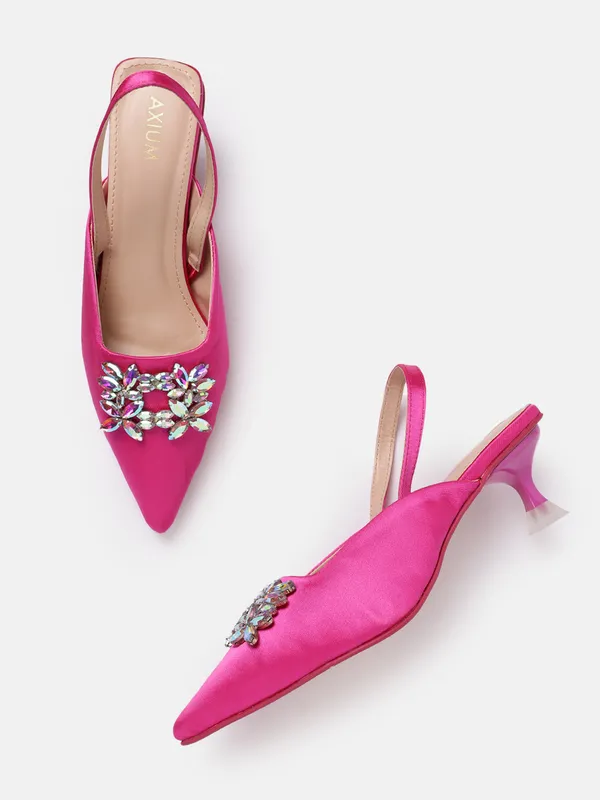 Pink_Satin_Heel_Pumps_For_Women_(_2_Inch_)