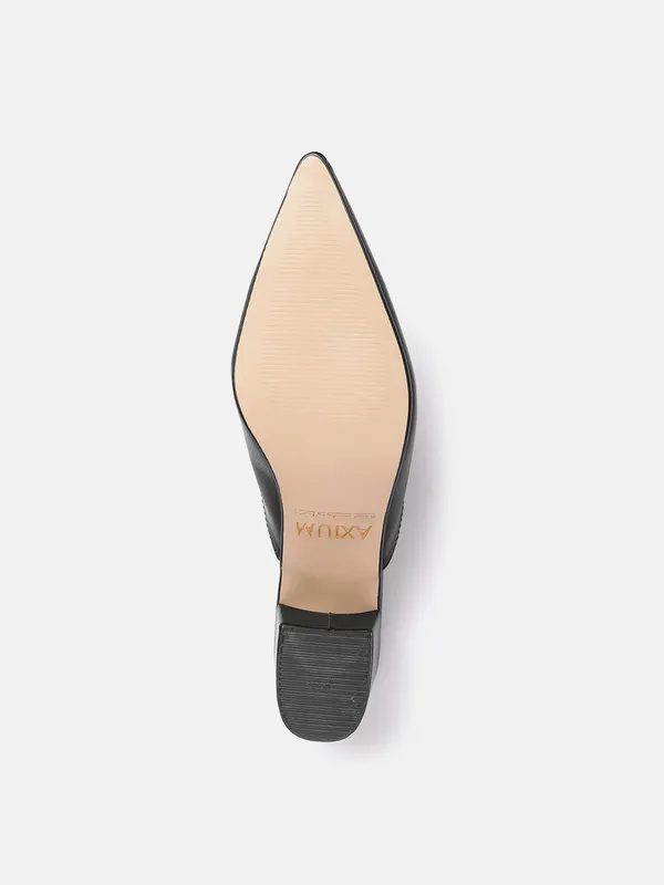Black_Synthetic_Buckle_Detail_Block_Heeled_Mules_For_Women_(_2_Inch_)