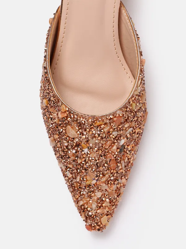 Rose_Gold_Synthetic_Stone_Embellished_Heel_Mules_For_Women_(_2_Inch_)