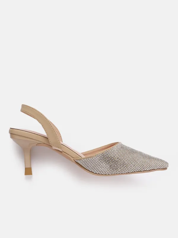 Beige_Synthetic_Stone_Embellished_Heel_Pumps_For_Women_(_3_Inch_)
