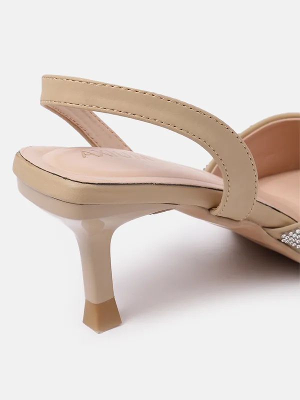 Beige_Synthetic_Stone_Embellished_Heel_Pumps_For_Women_(_3_Inch_)