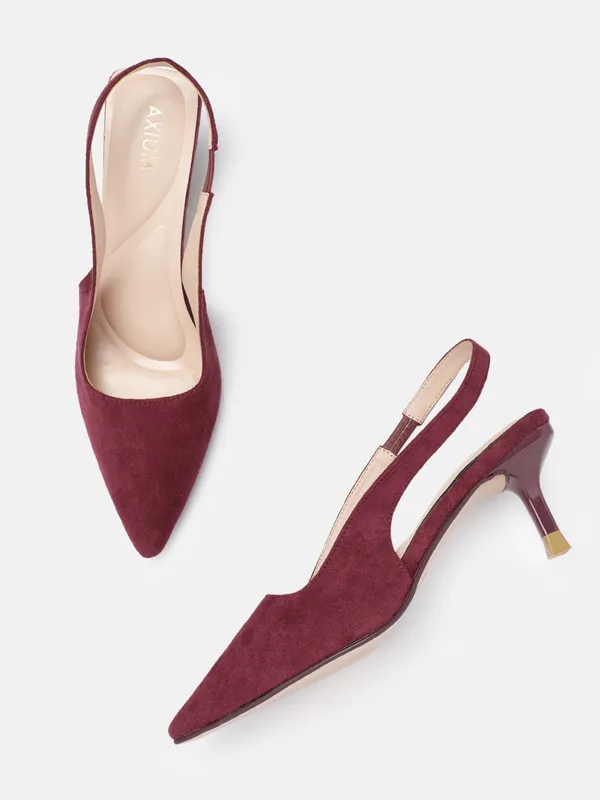 Maroon_Suede_Heel_Pumps_For_Women_(_3_Inch_)