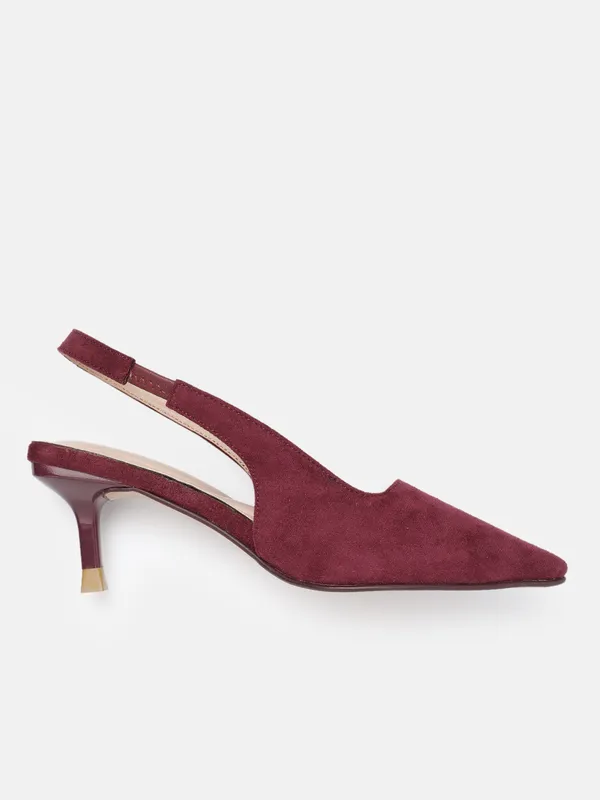 Maroon_Suede_Heel_Pumps_For_Women_(_3_Inch_)