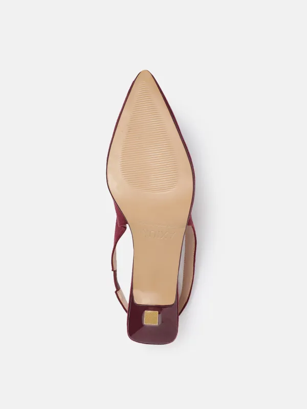 Maroon_Suede_Heel_Pumps_For_Women_(_3_Inch_)