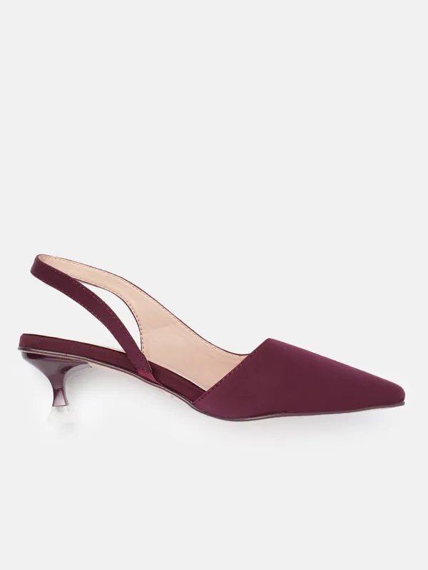 Maroon_Lycra_Heel_Pumps_For_Women_(_2_Inch_)