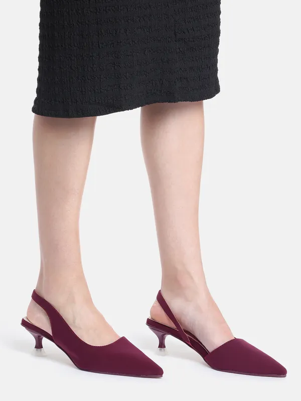 Maroon_Lycra_Heel_Pumps_For_Women_(_2_Inch_)