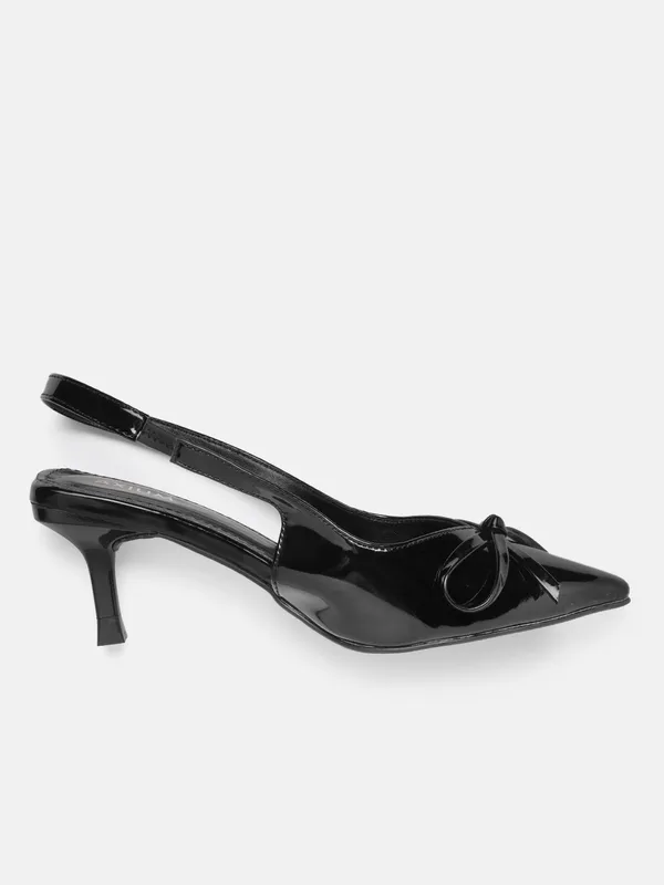 Black_Synthetic_Patent_Bow_Heels_For_Women_(_3_Inch_)