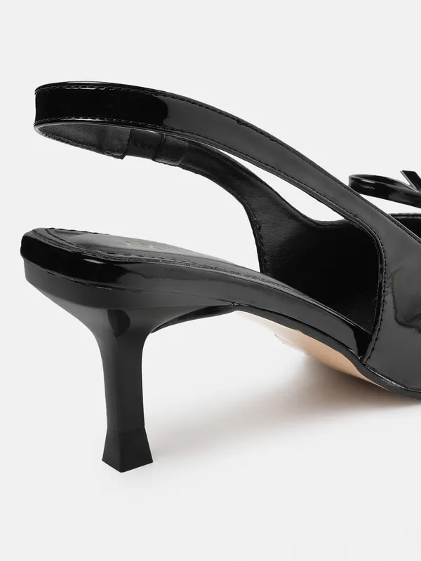 Black_Synthetic_Patent_Bow_Heels_For_Women_(_3_Inch_)