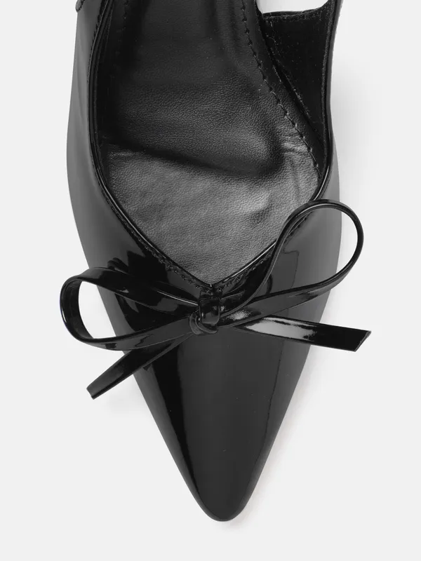 Black_Synthetic_Patent_Bow_Heels_For_Women_(_3_Inch_)