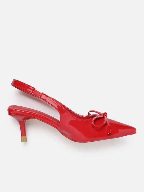 Red_Synthetic_Patent_Bow_Heels_For_Women_(_3_Inch_)
