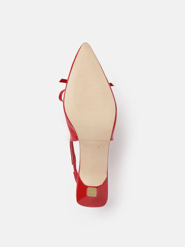 Red_Synthetic_Patent_Bow_Heels_For_Women_(_3_Inch_)