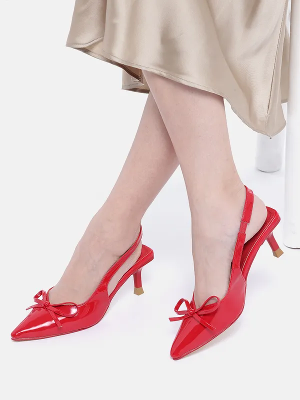 Red_Synthetic_Patent_Bow_Heels_For_Women_(_3_Inch_)