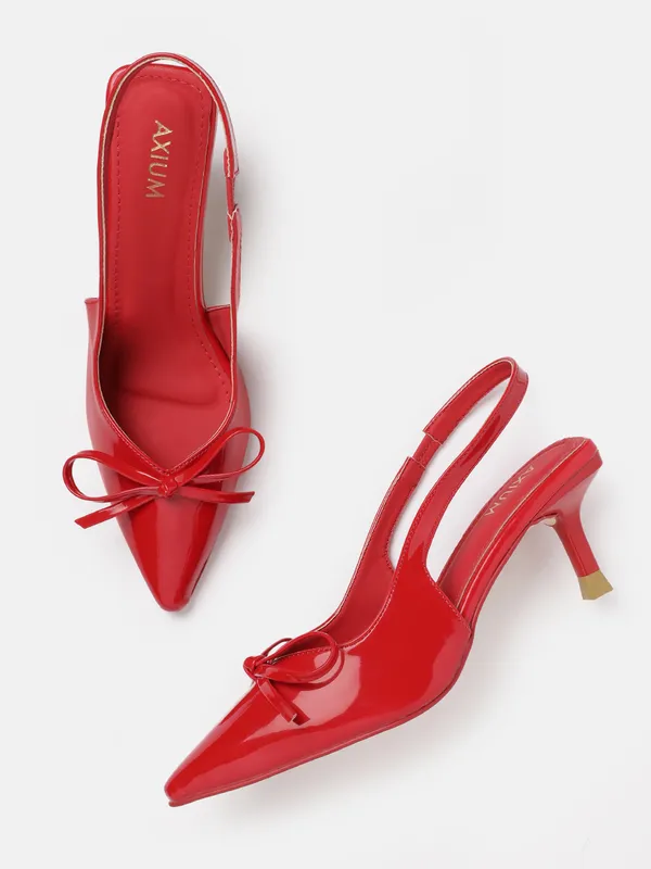 Red_Synthetic_Patent_Bow_Heels_For_Women_(_3_Inch_)