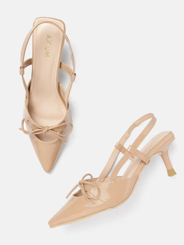 Nude_Beige_Synthetic_Patent_Bow_Heels_For_Women_(_3_Inch_)