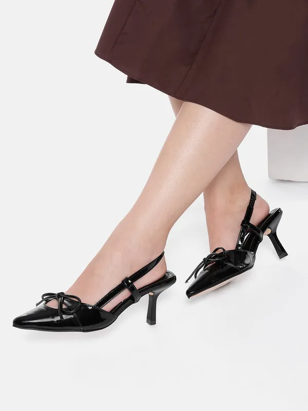 AXIUM_Women's_Black_Bow_Pump_Slim_Heels,_3inch_(BLY236)