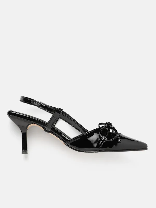 AXIUM_Women's_Black_Bow_Pump_Slim_Heels,_3inch_(BLY236)