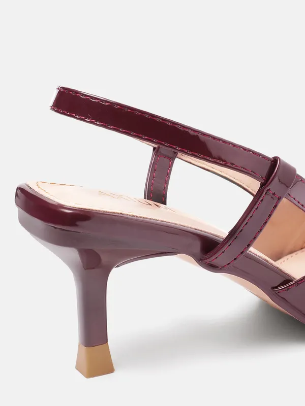 Maroon_Synthetic_Patent_Bow_Heels_For_Women_(_3_Inch_)