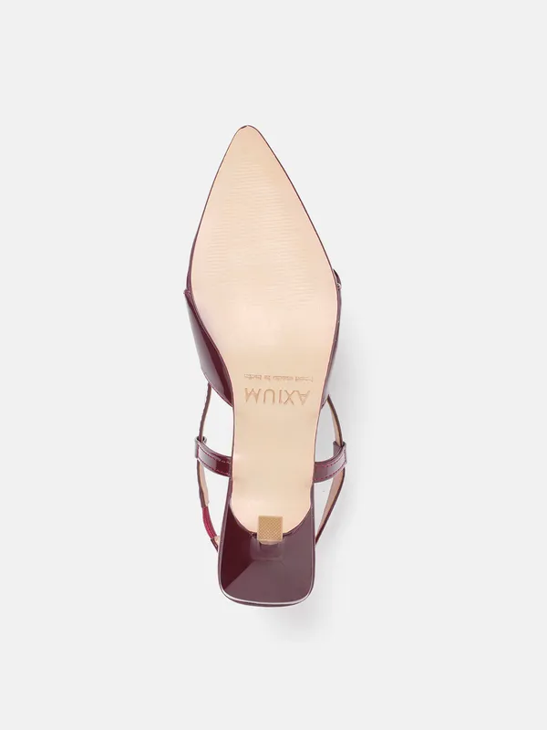 Maroon_Synthetic_Patent_Bow_Heels_For_Women_(_3_Inch_)