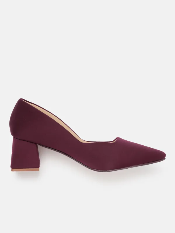 Maroon_Lycra_Pump_Heels_For_Women_(_2.5_Inch_)