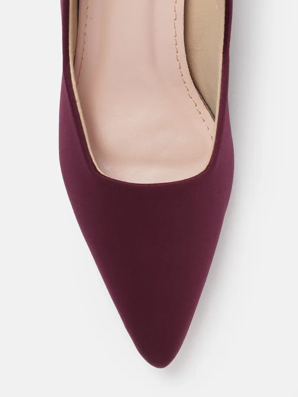 Maroon_Lycra_Pump_Heels_For_Women_(_2.5_Inch_)