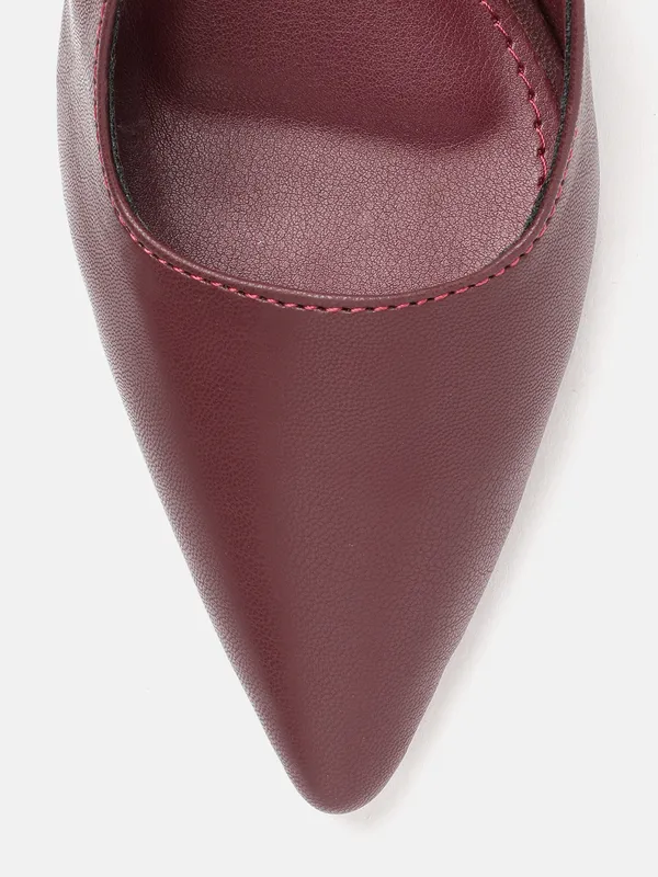 AXIUM_Women's_Maroon_Pump_Slim_Heels,_3_inch_(BLY241)