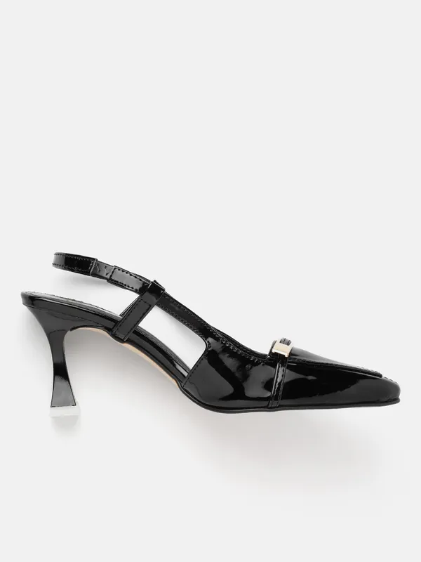 AXIUM_Women's_Black_Buckle_embellished_Pump_Slim_Heels,_3inch_(BLY242)