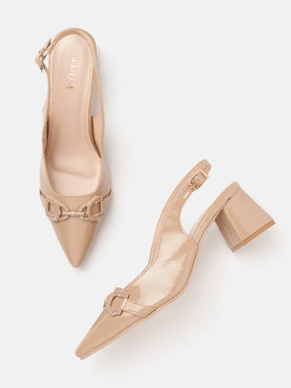 AXIUM_Women's_Nude_Beige_Buckle_embellished_Pump_Block_Heels,_2.5inch_(BLY245)