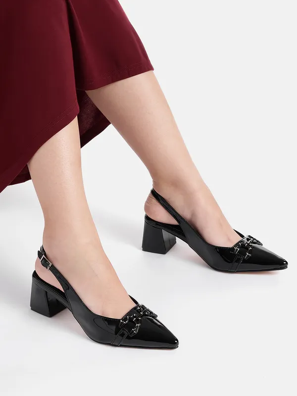 AXIUM_Women's_Black_Buckle_embellished_Pump_Block_Heels,_2.5inch_(BLY245)