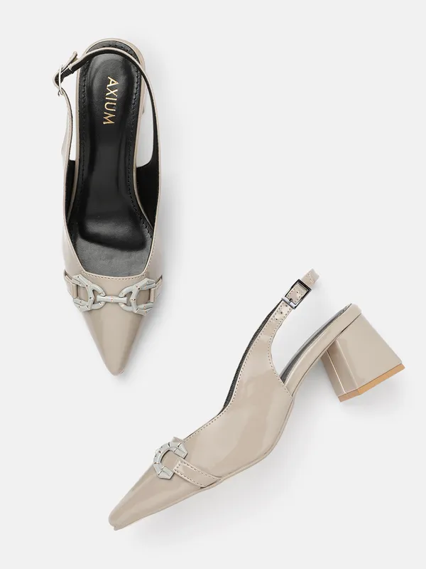 AXIUM_Women's_Grey_Buckle_embellished_Pump_Block_Heels,_2.5inch_(BLY245)