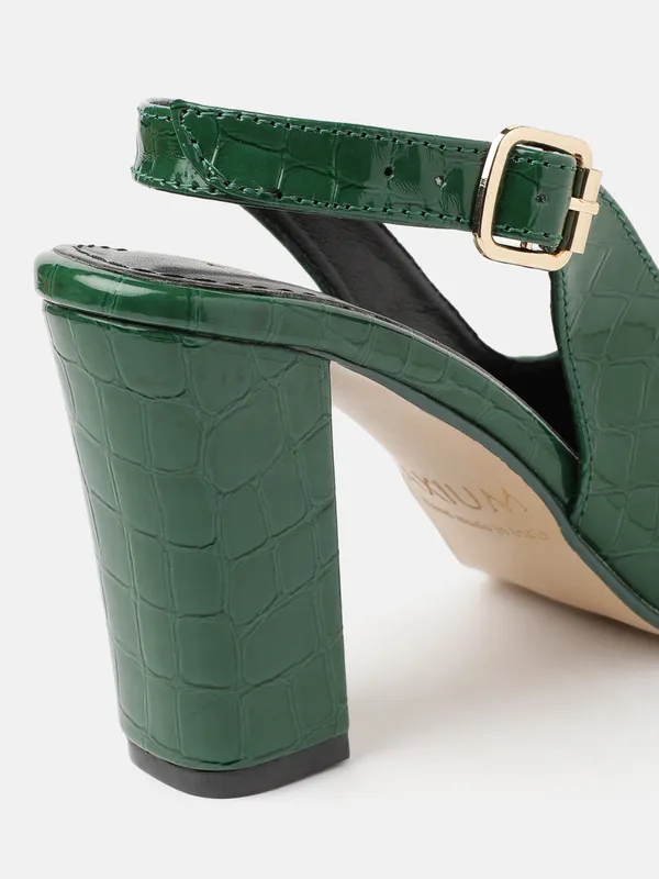 AXIUM_Women's_Green_Buckle_embellished_Block_Heels,_3.5inch_(BLY247)