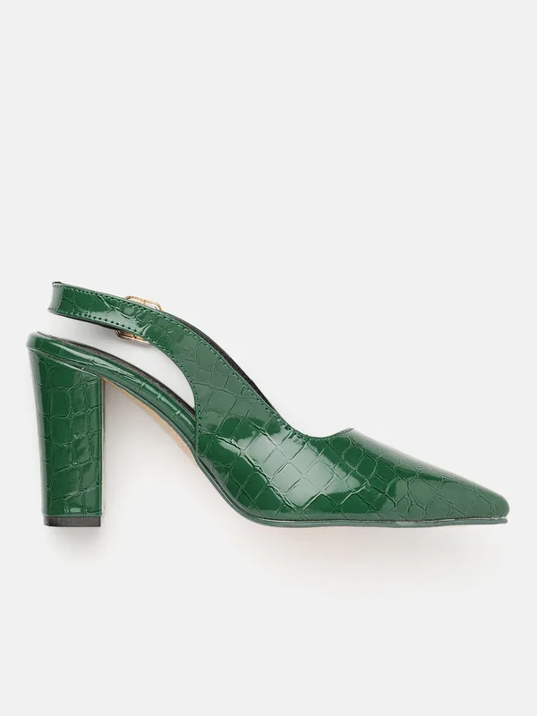 AXIUM_Women's_Green_Buckle_embellished_Block_Heels,_3.5inch_(BLY247)