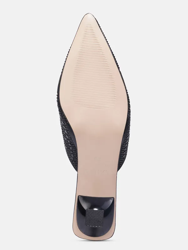 AXIUM_Women's_Black_Satin_Embellished_Kitten_Heel_Pumps,_2inch_(BLY258)