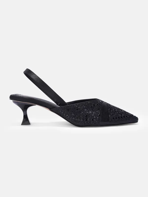 AXIUM_Women's_Black_Satin_Embellished_Kitten_Heel_Pumps,_2inch_(BLY258)