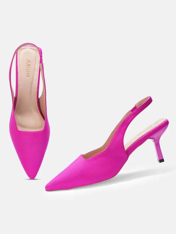 AXIUM_Women's_Fuchsia_Lycra_Pump_Slim_Heels,_3_inch_(BLY260)