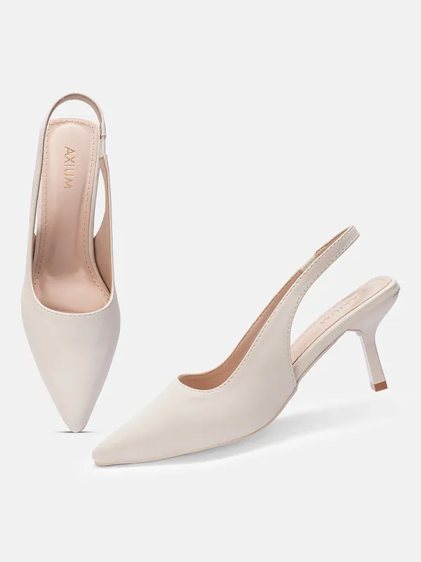 AXIUM_Women's_Cream_Pump_Slim_Heels,_3_inch_(BLY261)