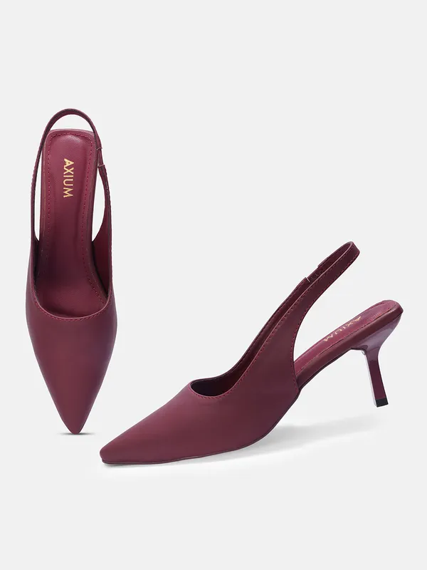 AXIUM_Women's_Maroon_Pump_Slim_Heels,_3_inch_(BLY261)