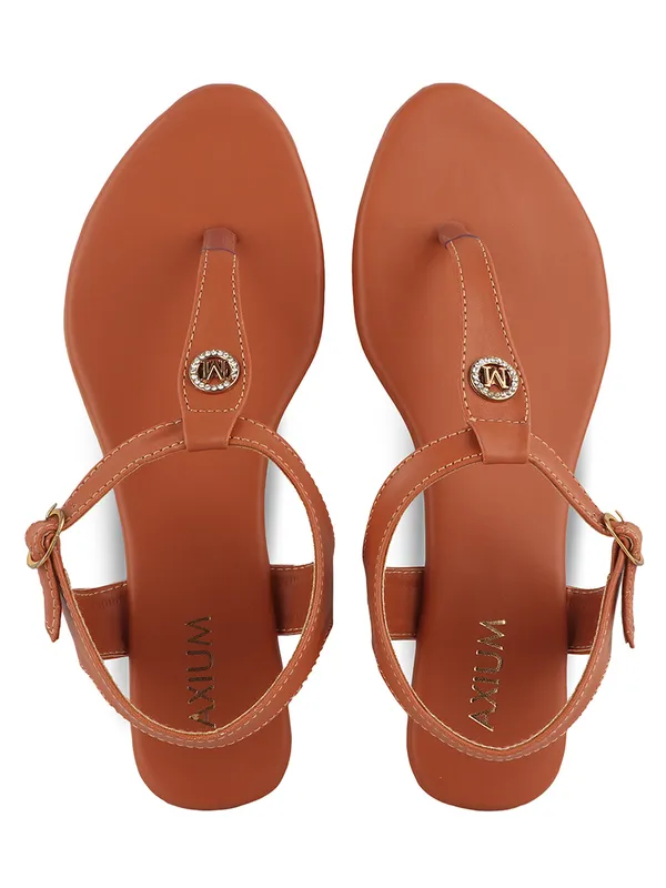 Brown_Synthetic_Embellished_Flat_Sandal_For_Women