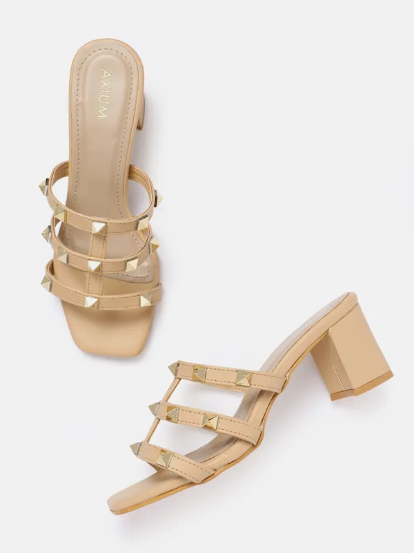 Beige_Synthetic_Beige_Embellished_Block_Heels_For_Women_(2.5_Inch)
