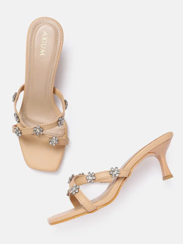 Beige_Synthetic_Beige_Stone_Embellished_Heels_For_Women_(2.5_Inch)