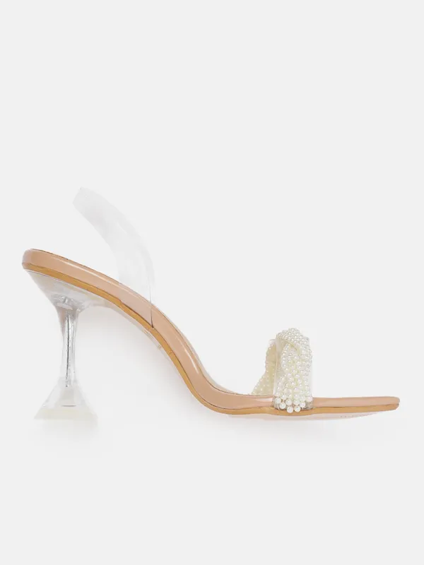 Nude_Beige_Synthetic_Patent_Beige_Pearl_Embellished_Transparent_Hourglass_Heels_For_Women_(3.5_Inch)