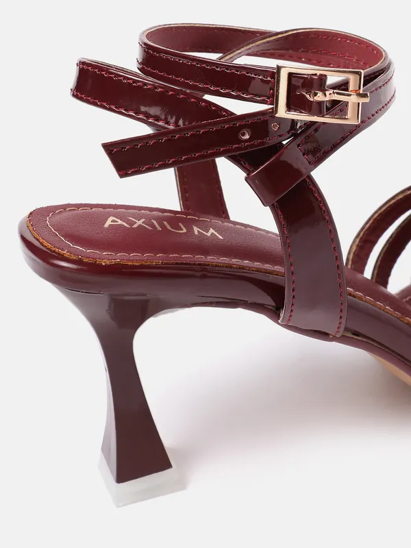 Maroon_Synthetic_Patent_Maroon_Lace-Up_Heel_Sandals_For_Women_(3_Inch)