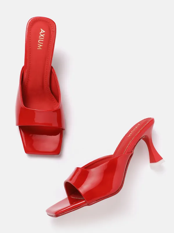 Red_Synthetic_Patent_Red_Slim_Heel_Sandals_For_Women_(3_Inch)