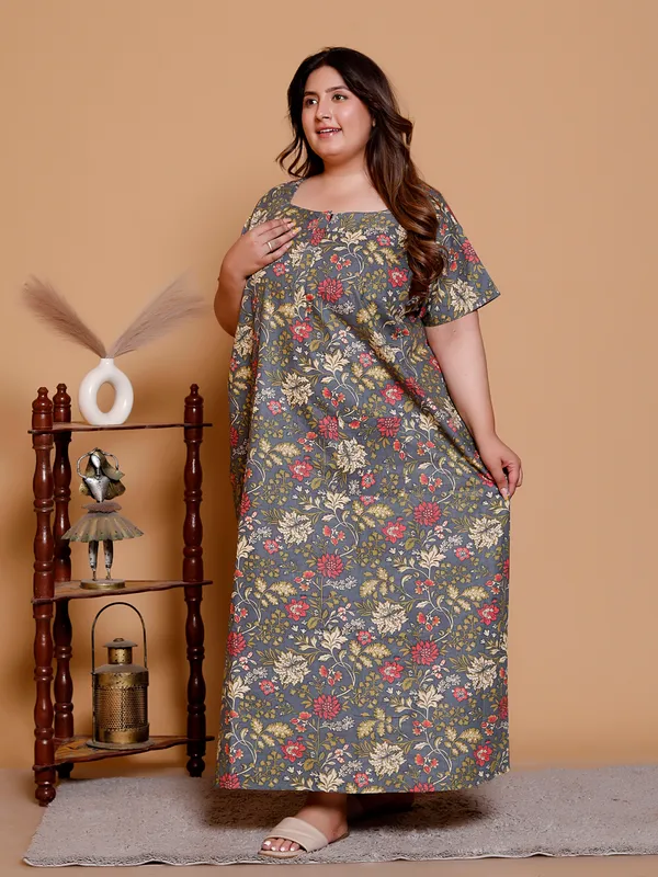 Grey_Everyday_Cotton_Maxi_Printed_Stylised_Sleeves_Nighty_For_Women