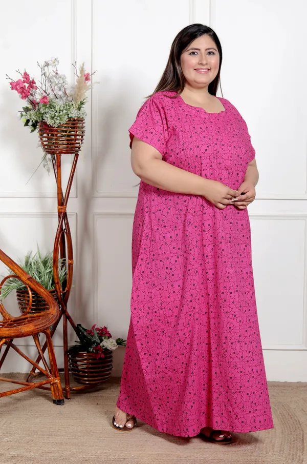 Stylish_&_Elegant_Cotton_Maxi_Printed_Short_Sleeves_Nighty_For_Women