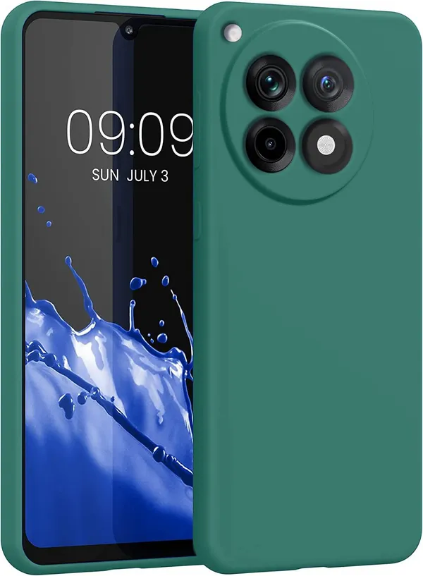 TRUEUPGRADE_Compatible_with_OnePlus_12R_5G_Back_Cover_Case,_Liquid_Silicone_Cover,_Full_Body_Protective_Cover,_Shockproof,_Slim_Phone_Cover,_Anti-Scratch_Soft_Microfiber_Lining_-_Green