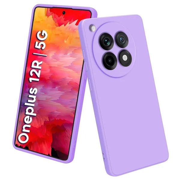TRUEUPGRADE_Compatible_with_OnePlus_12R_5G_Back_Cover_Case,_Liquid_Silicone_Cover,_Full_Body_Protective_Cover,_Shockproof,_Slim_Phone_Cover,_Anti-Scratch_Soft_Microfiber_Lining_-_Purple