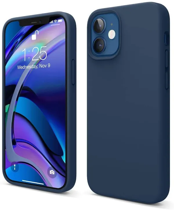 Iphone_12_Mini_Blue_Silicone_Protective_Back_Case_Cover