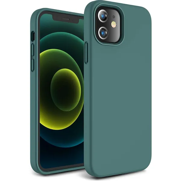 Iphone_12_Mini_Midnight_Green_Silicone_Protective_Back_Case_Cover